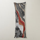 Coussins Longs Parties scintillant d'agate de marbre liquide Glam (Dos (Vertical))