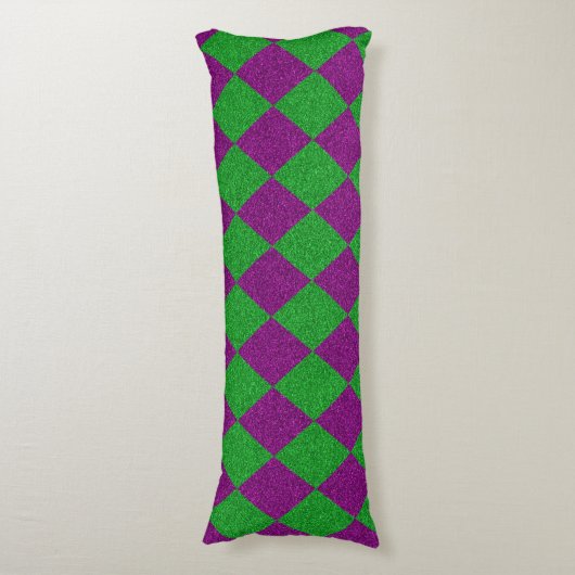 Coussins Longs Parties scintillant de diamants violet et vert (Devant (Vertical))