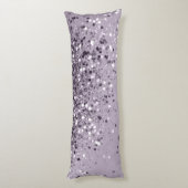 Coussins Longs Parties scintillant de la dame Lavande étincelante (Dos (Vertical))