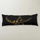 Coussins Longs Parties scintillant d'or Joyeux Noël, Père Noël (Dos)