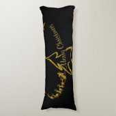 Coussins Longs Parties scintillant d'or Joyeux Noël, Père Noël (Devant (Vertical))