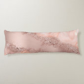 Coussins Longs Parties scintillant du code géographique rose Gold (Dos)