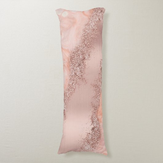 Coussins Longs Parties scintillant du code géographique rose Gold (Devant (Vertical))