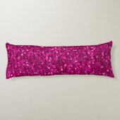 Coussins Longs Parties scintillant étincelante rose chaud (Dos)