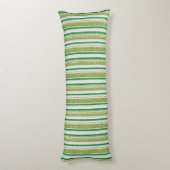 Coussins Longs Parties scintillant Green Stripes (Dos (Vertical))