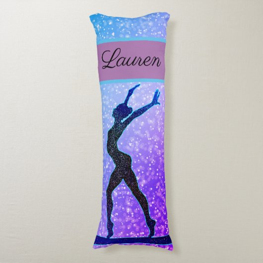 Coussins Longs Parties scintillant Gymnastique poutre bleu et vio (Devant (Vertical))