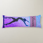 Coussins Longs Parties scintillant Gymnastique poutre bleu et vio (Devant)