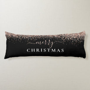 Coussins Longs Parties scintillant moderne Rose or Noir Joyeux No