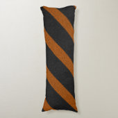 Coussins Longs Parties scintillant Orange & Black Stripes (Devant (Vertical))