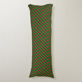Coussins Longs Parties scintillant Red & Green Stripes (Devant (Vertical))