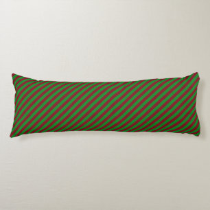 Coussins Longs Parties scintillant Red & Green Stripes
