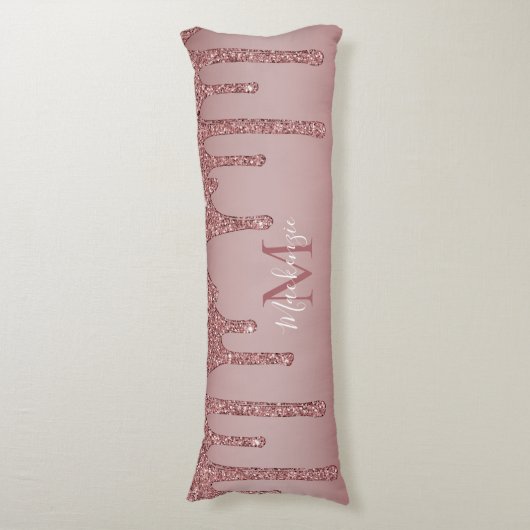 Coussins Longs Parties scintillant Rose de luxe étincelante  Mono (Devant (Vertical))