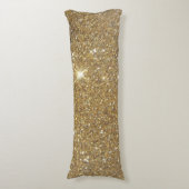 Coussins Longs Parties scintillantes de luxe d'or - image (devant Vertical)