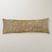 Coussins Longs Parties scintillantes de luxe d'or - image (Dos)