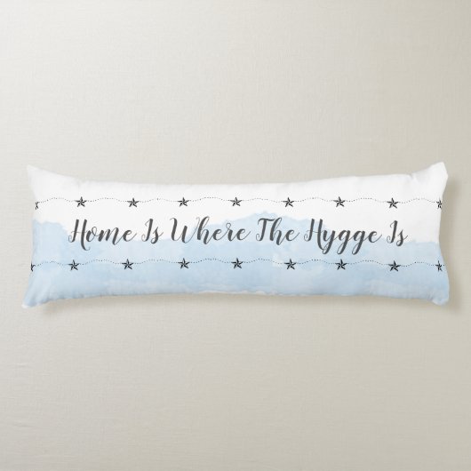 Coussins Longs Pastel Blue Hygge citation Cosy Home (Devant)