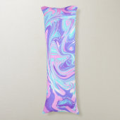 Coussins Longs Pastel Blue & Purple Marble Texture liquide (Devant (Vertical))