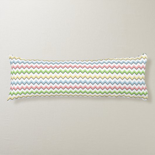 Coussins Longs Pastel Chevron-Drop Shadow par Shirley Taylor (Devant)