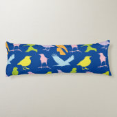 Coussins Longs Pastel Coloured Variété d'oiseaux Motif (Dos)