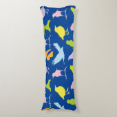 Coussins Longs Pastel Coloured Variété d'oiseaux Motif (Devant (Vertical))