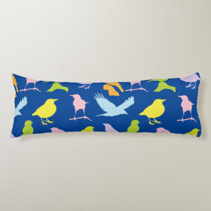 Coussins Longs Pastel Coloured Variété d'oiseaux Motif