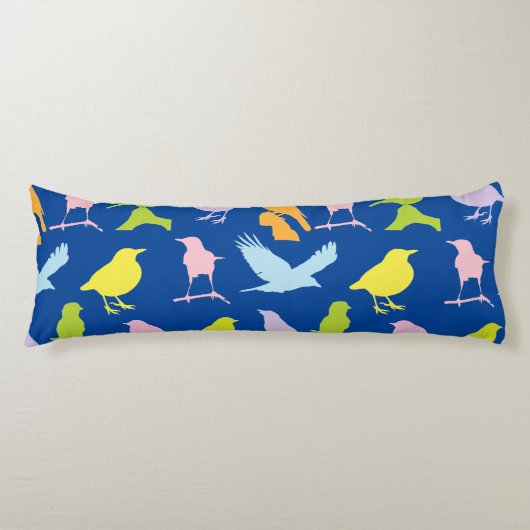 Coussins Longs Pastel Coloured Variété d'oiseaux Motif (Devant)