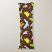 Coussins Longs Pastel Coloured Variété d'oiseaux Motif (Devant (Vertical))