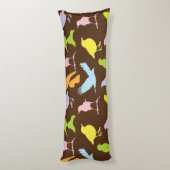 Coussins Longs Pastel Coloured Variété d'oiseaux Motif (Dos (Vertical))