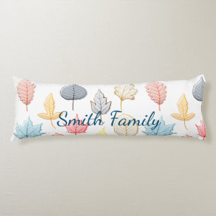 Coussins Longs Pastel Feuilles
