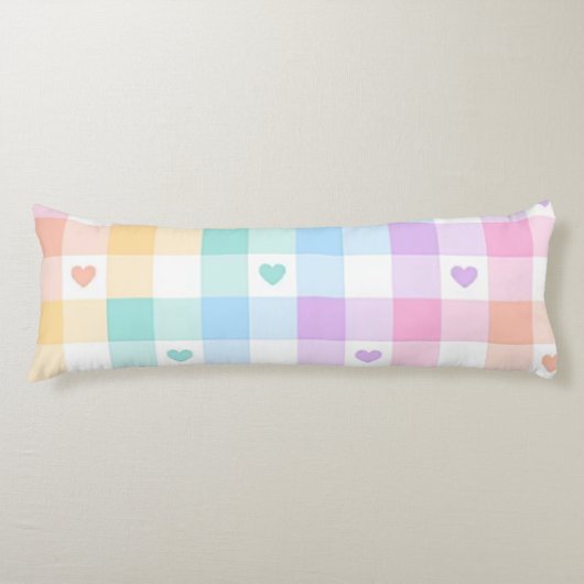 Coussins Longs Pastel Plaid (Devant)