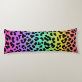 Coussins Longs Pastel Rainbow Cheetah Print (Dos)