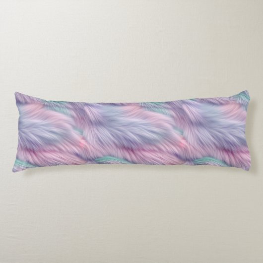 Coussins Longs Pastel Rainbow Fur (Devant)