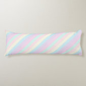 Coussins Longs Pastel Rainbow Sherbet Diagonal Stripes (Devant)