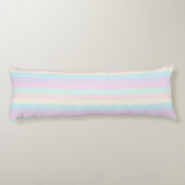 Coussins Longs Pastel Rainbow Sherbet Horizontal Stripes (Dos)