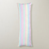 Coussins Longs Pastel Rainbow Sherbet Horizontal Stripes (Dos (Vertical))