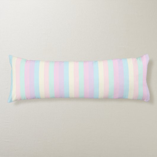 Coussins Longs Pastel Rainbow Sherbet Stripes (Devant)