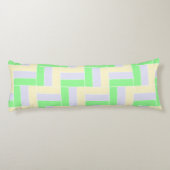 Coussins Longs Pastel Rectangles Lignes en pointillé blanc Motif (Dos)