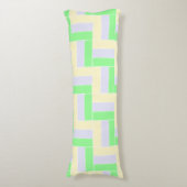 Coussins Longs Pastel Rectangles Lignes en pointillé blanc Motif (Devant (Vertical))