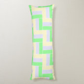 Coussins Longs Pastel Rectangles Lignes en pointillé blanc Motif (Dos (Vertical))