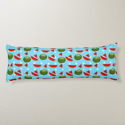 Coussins Longs Pastèque avec tranche (Dos)