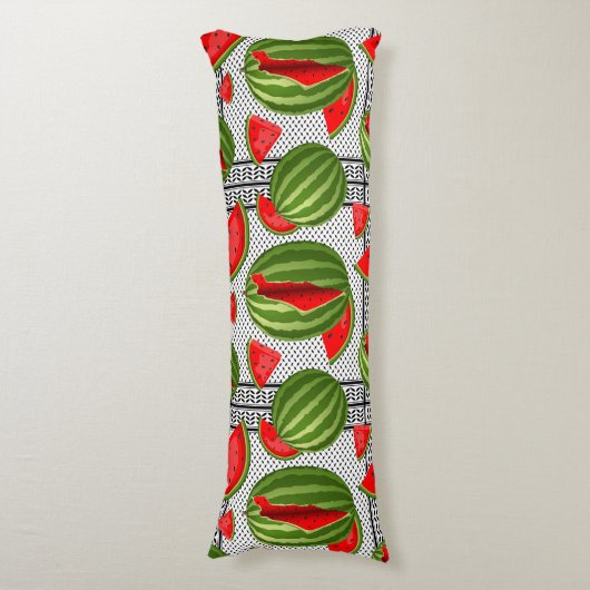 Coussins Longs Pastèque Palestine - Slice (Devant (Vertical))