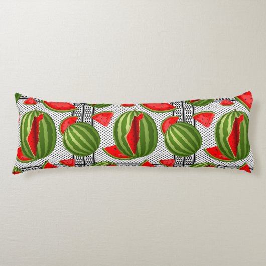 Coussins Longs Pastèque Palestine - Slice (Devant)