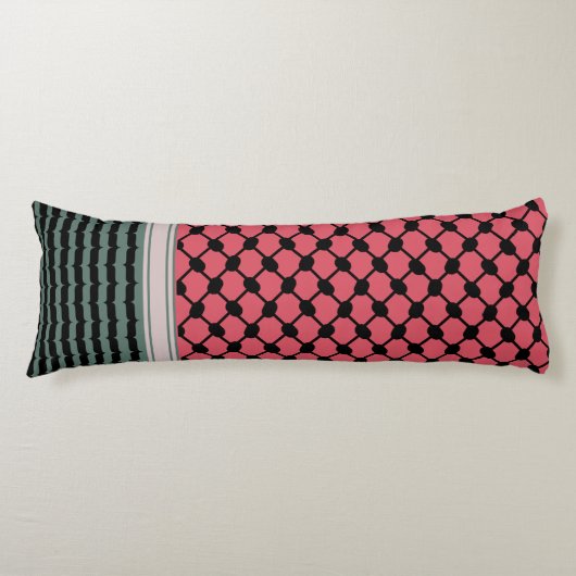 Coussins Longs Pastèque palestinienne Hatta Keffiyeh Kufiya Folk (Devant)