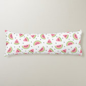 Coussins Longs Pastèque rose, Graines de pastèque, Motif d'été (Devant)