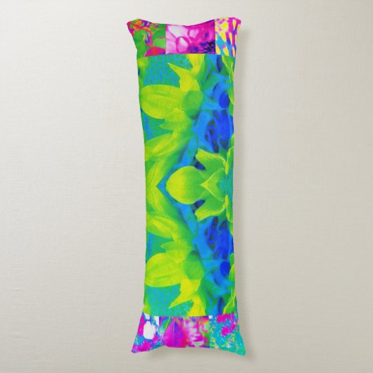 Coussins Longs Patchwork Abstrait Sunflower Garden Collage (Devant (Vertical))