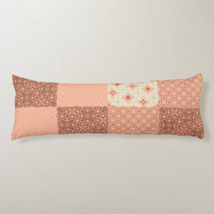 Coussins Longs Patchwork Rose Rétro