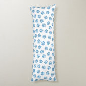Coussins Longs Patrouilles de Doodle, Paws de Chien, Paws Bleus (Dos (Vertical))