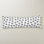 Coussins Longs Patrouilles de Doodle, Paws de Chien, Paws Noirs (Dos)