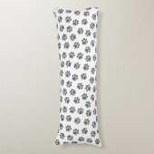 Coussins Longs Patrouilles de Doodle, Paws de Chien, Paws Noirs (Devant (Vertical))