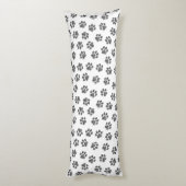 Coussins Longs Patrouilles de Doodle, Paws de Chien, Paws Noirs (Dos (Vertical))