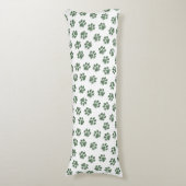 Coussins Longs Patrouilles de Doodle, Paws de Chien, Paws Vertes (Devant (Vertical))